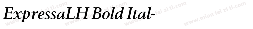 ExpressaLH Bold Ital字体转换